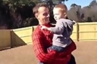 Soldier Surprises Son In Spiderman Costume