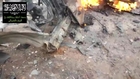 Must see - ISIS-suicidebomber burns in his car after carring out attack against other rebels