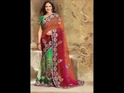 Large Variety of Designer Bridal--Wedding Lehenga Style Sarees Online at www.indianwardrobe.com