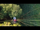 Solar Charged Electric Aircraft Flying Above the Trees - 1080 HD Sunny Paramotor