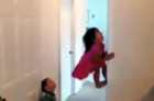 Dad Challenges Kids to Climb Walls to Get Candy