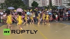 Giant rubber duck makes waves in Kaohsiung Taiwan