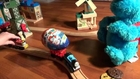 Cookie Monster Count' n Crunch , With Thomas the Train and GIANT Christmas Kinder Egg Surprise